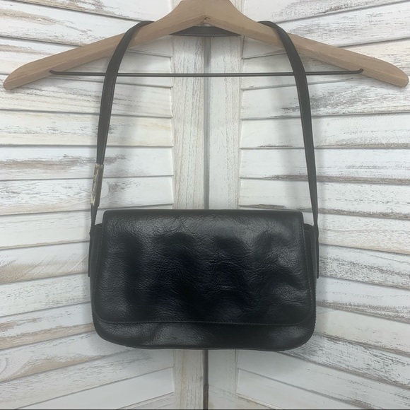 Fossil Handbags - FOSSIL Women's Mini Small Leather Handbag Black 90's 2000's Y2K